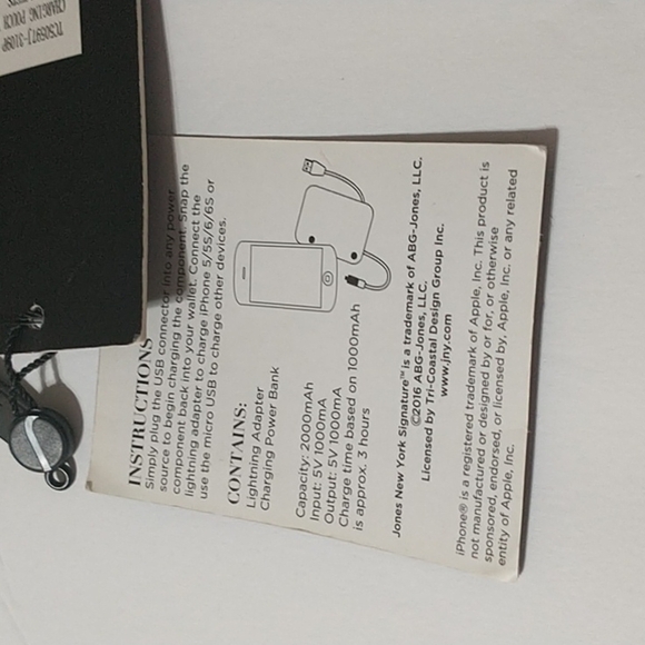 Jones New York silver charging pouch purse - Picture 7 of 14